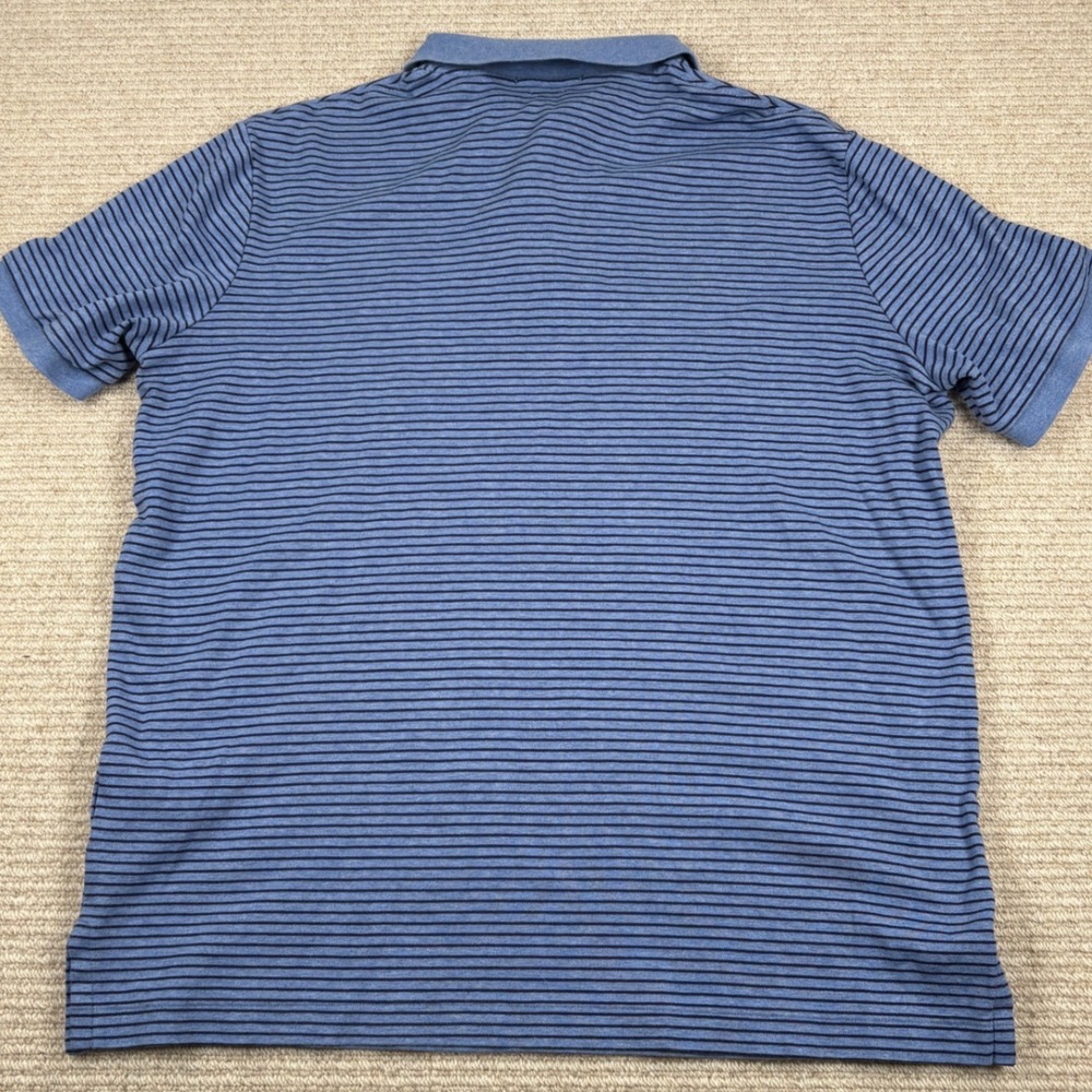 Polo Ralph Lauren Polo Shirt Mens M Blue Striped Classic Fit Preppy Nautical - Picture 4 of 13
